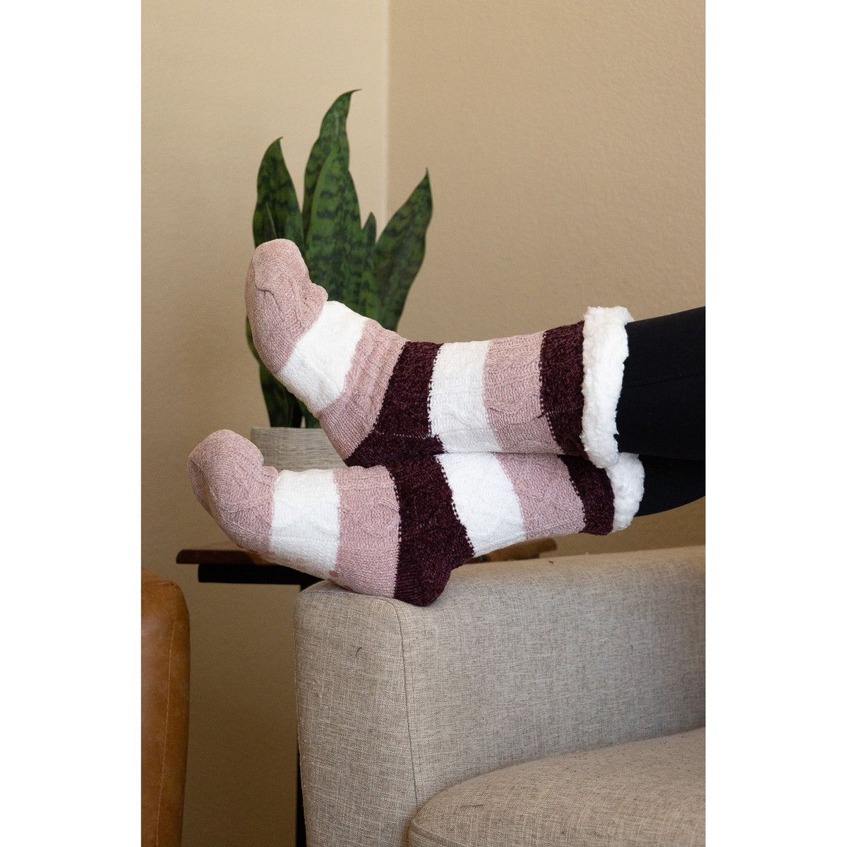 Ready to Ship | The Kyla - Striped Acrylic Winter Socks