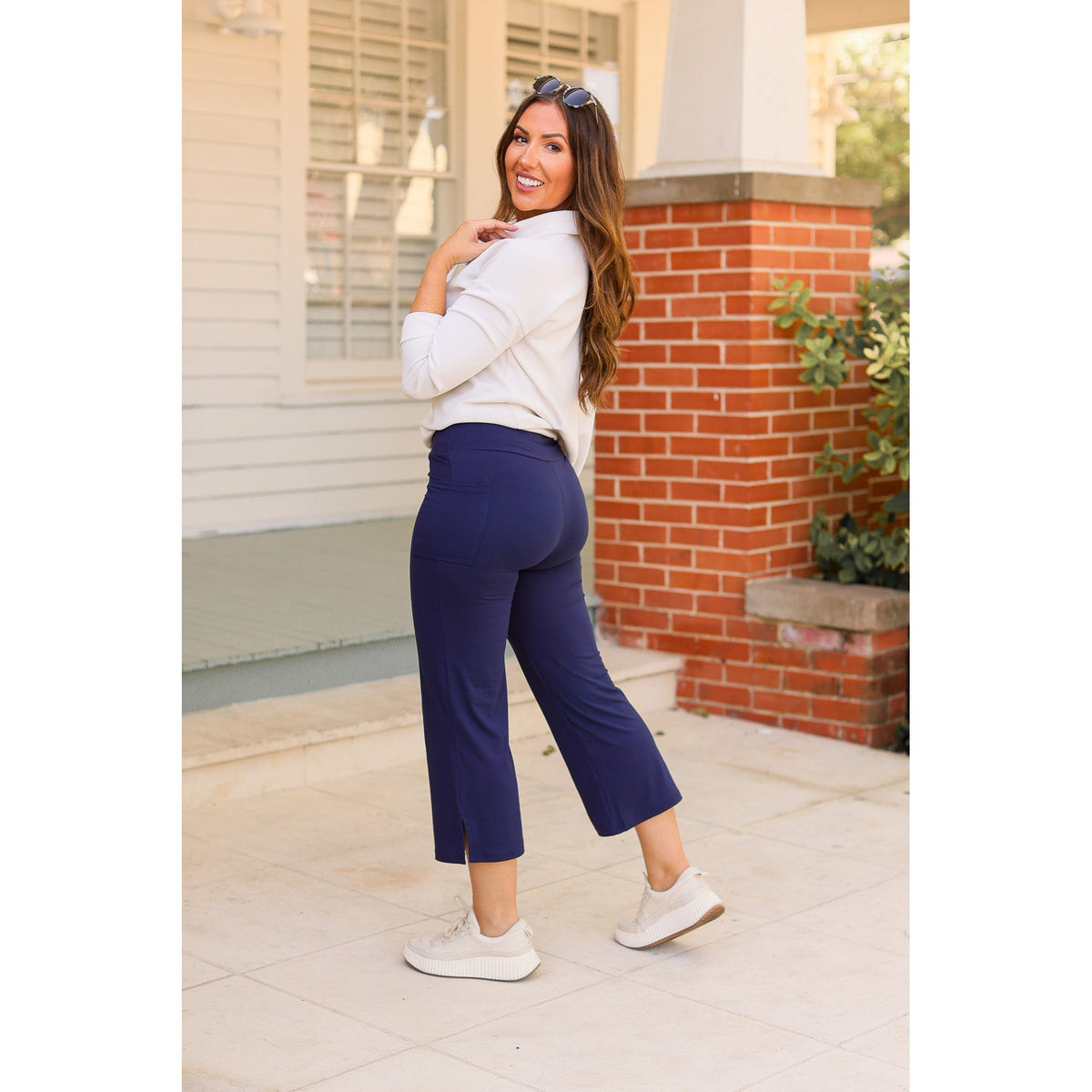 PreOrder | The Lydia Navy High Waisted Gaucho Pants - Round 3