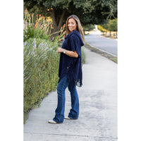 Ready to Ship  | The Alyssa Navy Solid One Size Poncho