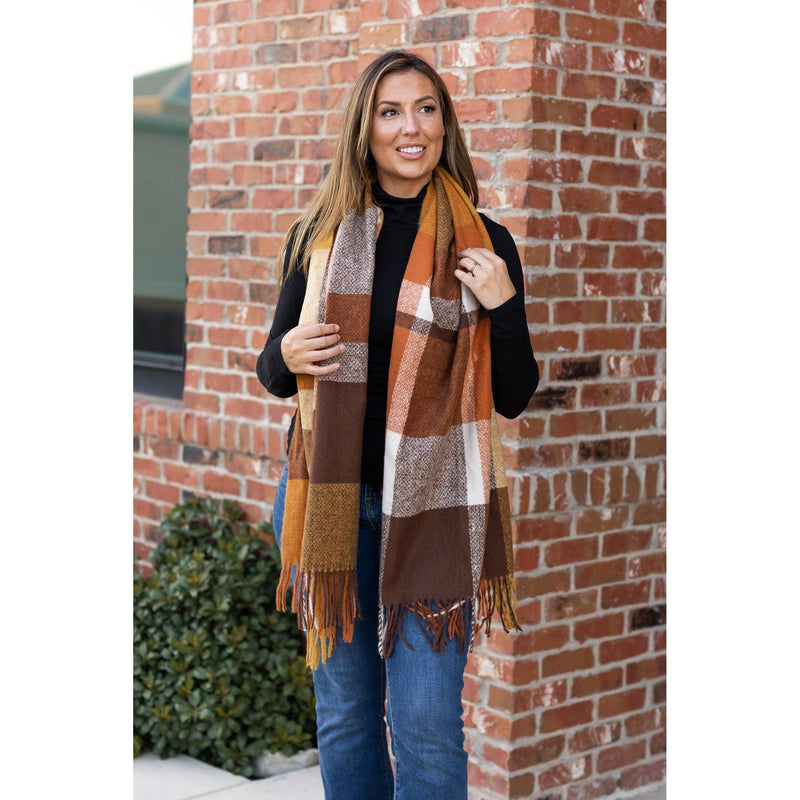 Ready to Ship | Colorful Plaid Knit Scarf Collection