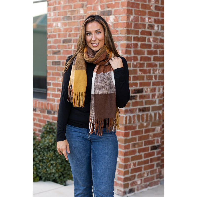 Ready to Ship | Colorful Plaid Knit Scarf Collection