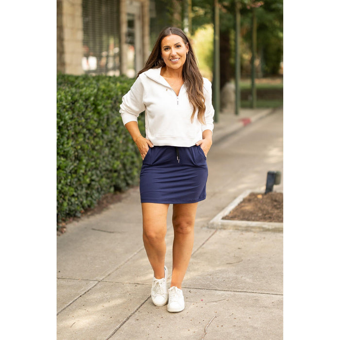 Ready to Ship | The Naomi NAVY Jogger Skirt - 2 PACK