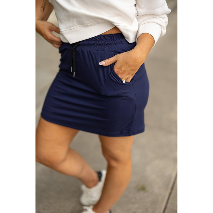 Ready to Ship | The Naomi NAVY Jogger Skirt - 2 PACK