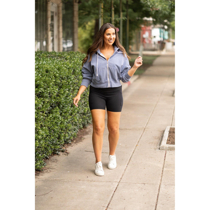 Julia Rose The Taylor fold-over biker shorts women’s adjustable waistband biker shorts