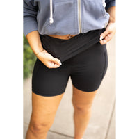 Julia Rose The Taylor fold-over biker shorts women’s adjustable waistband biker shorts