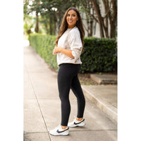 Julia Rose The Amber fold-over full length leggings women’s adjustable waistband leggings