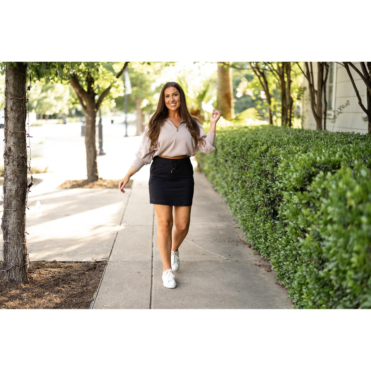 Julia Rose The Kristina black jogger skirt women’s sporty casual skirt