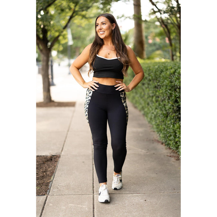 Ready to Ship | The Gianna - Leopard Panel Sculpting Leggings