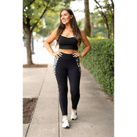 Julia Rose The Gianna leopard panel sculpting leggings high-waisted women’s leggings