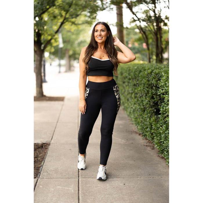Ready to Ship | The Gianna - Leopard Panel Sculpting Leggings