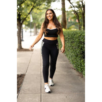 Julia Rose The Gianna leopard panel sculpting leggings high-waisted women’s leggings