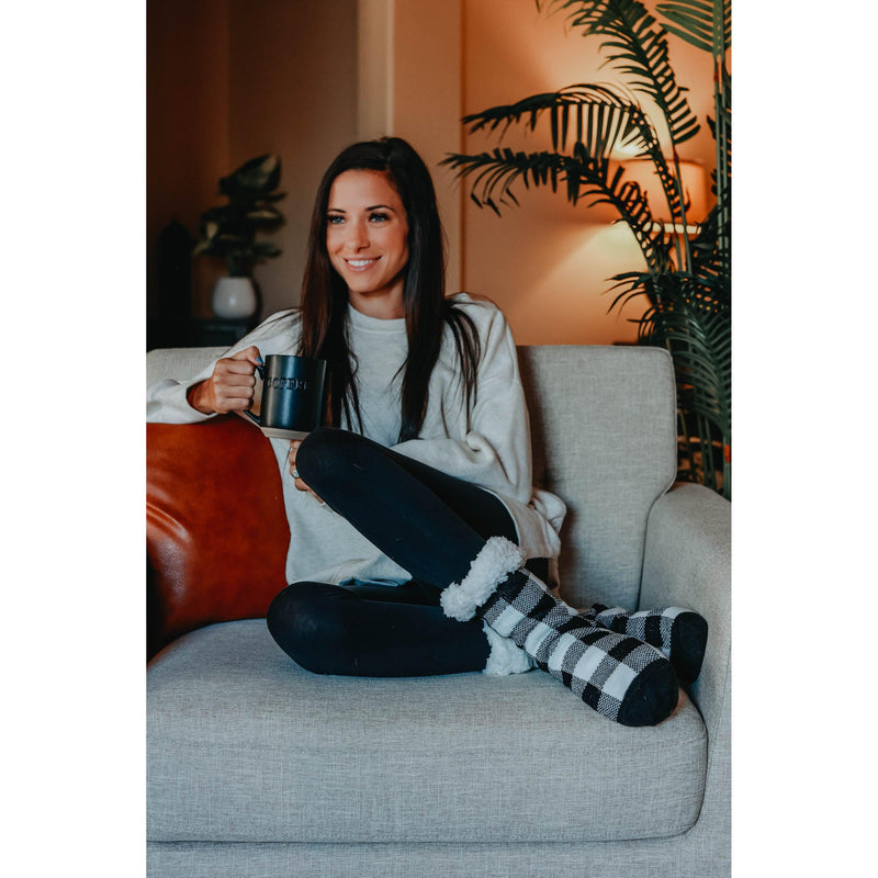 Ready to Ship |  The Liana - Plaid Fleece Socks