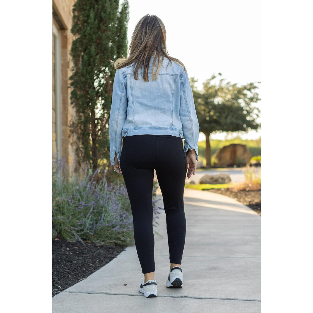 Buttery soft black leggings for women with high waistband