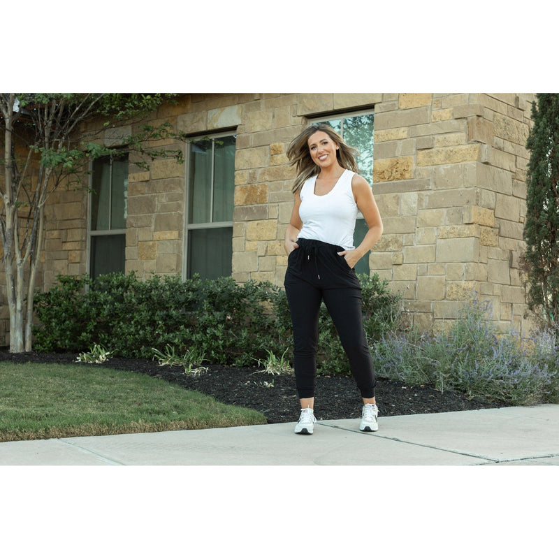 Ready to Ship | The Reagan Black Joggers  - Luxe Leggings by Julia Rose®