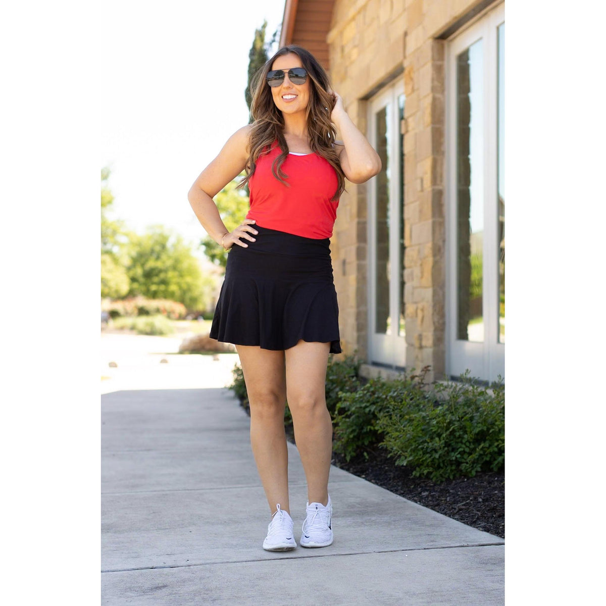Ready to Ship  | The Brielle Black Skort - 2 PACK
