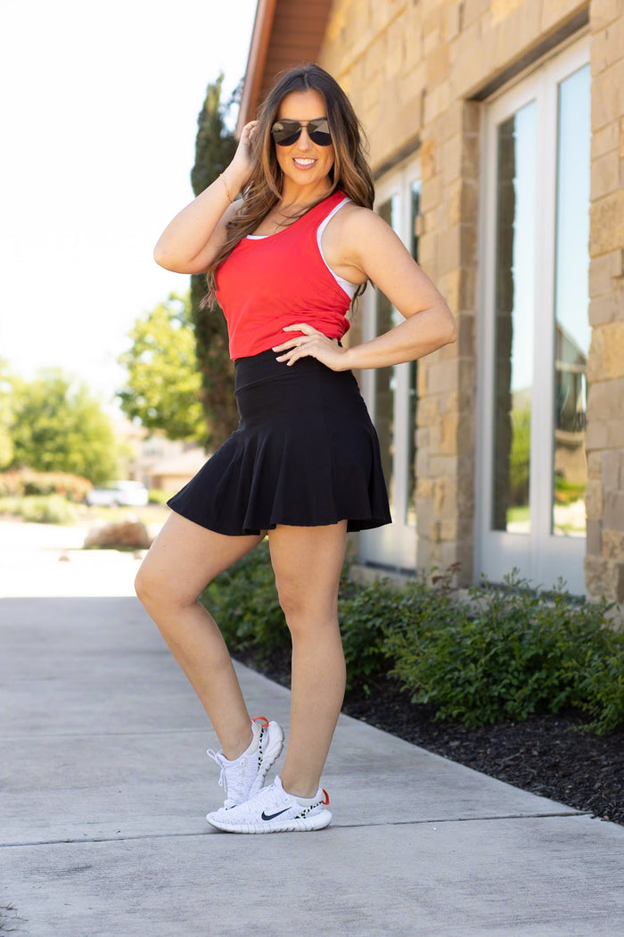 Ready to Ship | The Brielle Black Skort - 2 PACK