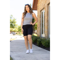 PreOrder  | The Bree - Black  BIKER 7-inch SHORTS