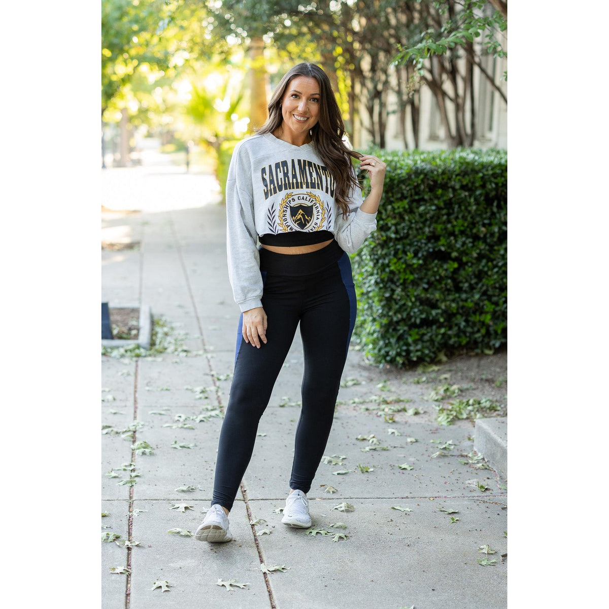 Ready to Ship | The Billie - 2 PACK - Blue Panel Full Length Leggings