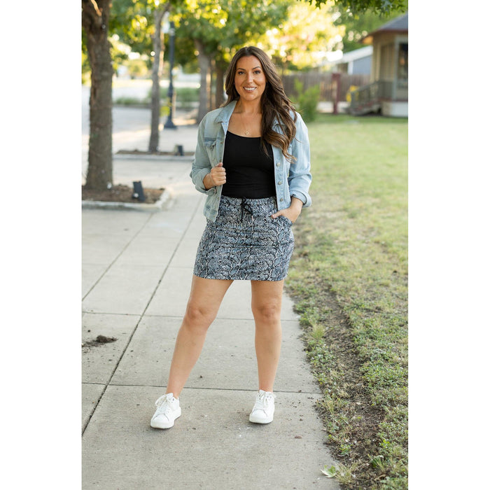 Ready to Ship | The Sydney - 2 PACK - Snakeskin Jogger Skirt