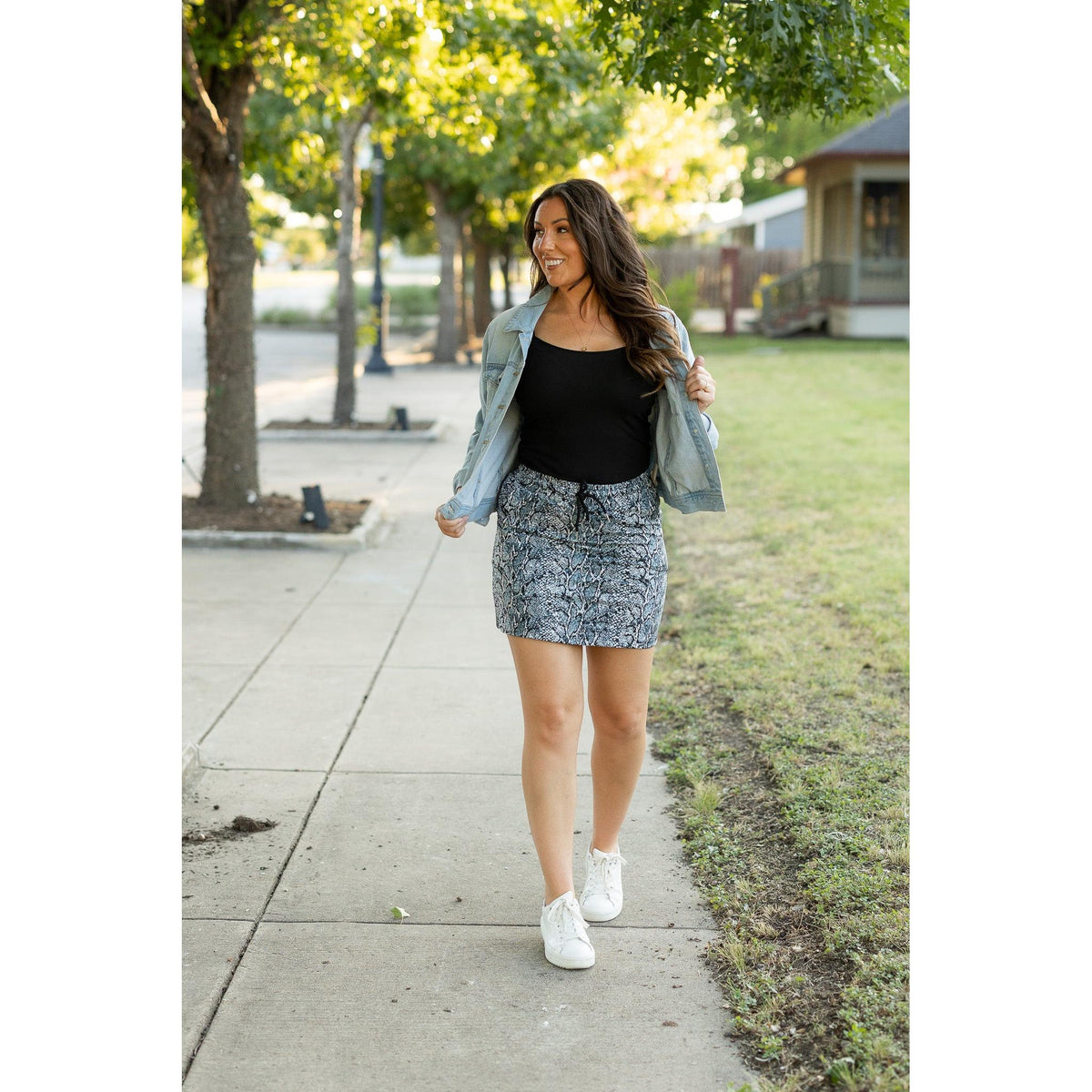 Ready to Ship | The Sydney Snakeskin Jogger Skirt - 2 PACK