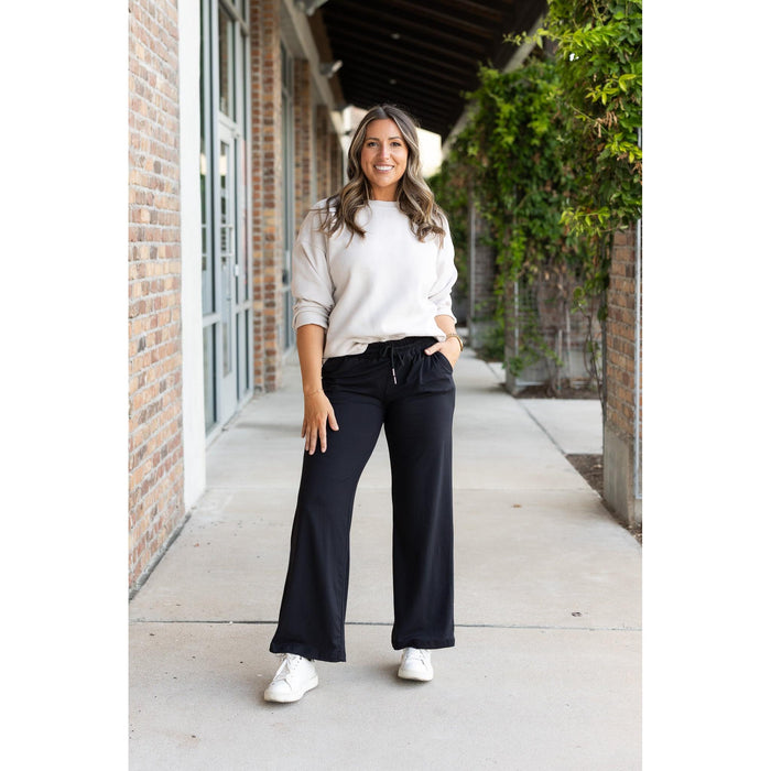 Buttery soft wide leg pants by Julia Rose with relaxed fit