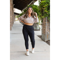 Soft stretch harem joggers with High waistband pockets by Julia Rose