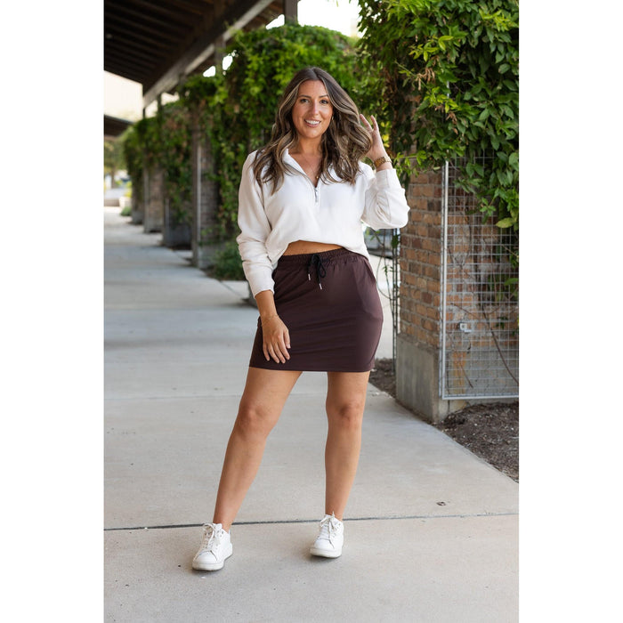 Ready to Ship | The Bridget BROWN Jogger Skirt - 2 PACK