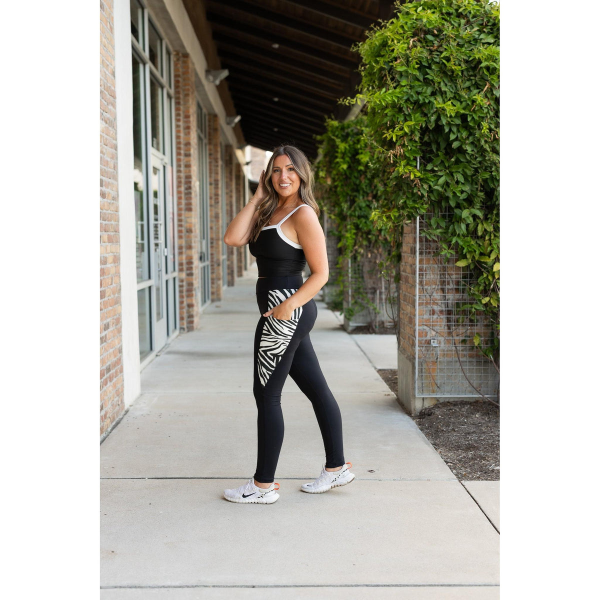 Ready to Ship | The Zola - Zebra Print Panel Leggings - 2 PACK