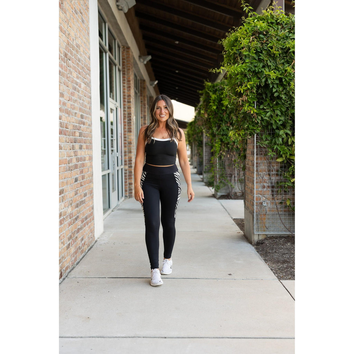 Ready to Ship | The Zola - Zebra Print Panel Leggings - 2 PACK