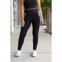 Ready to Ship | The Carolina - Cow Print Panel Leggings - 2 PACK