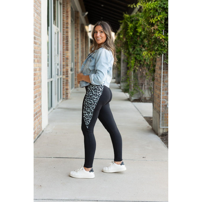 Ready to Ship  | The Sabrina - Snow Leopard Panel Leggings - 2 PACK