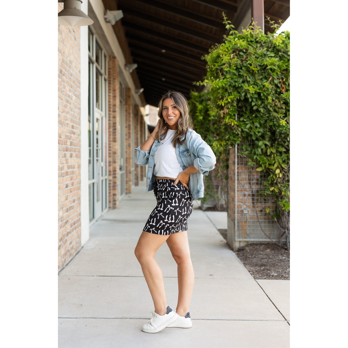 Ready to Ship | The Millie -  White Bow Jogger Skirt - 2 PACK