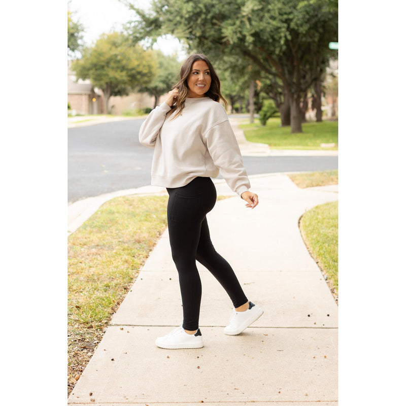 PreOrder | The Mandy - 32" Black Full Length Leggings with Pockets  - Luxe Leggings by Julia Rose®