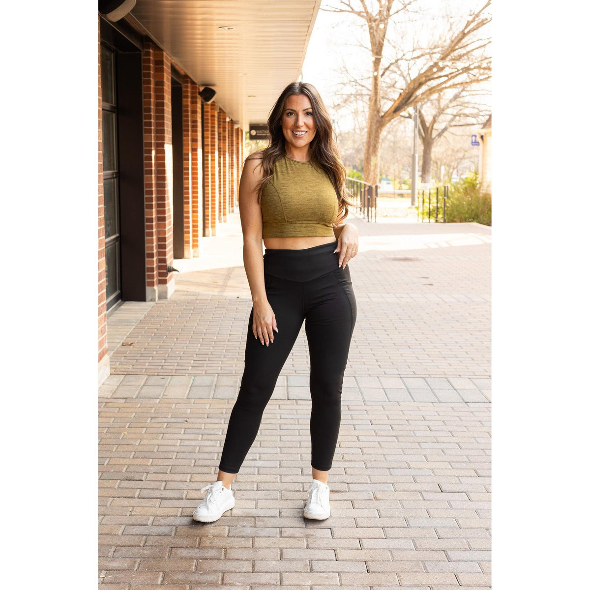 Ready to Ship  | The Adriana - Tummy Control Full Length Leggings with Pockets - 2 PACK