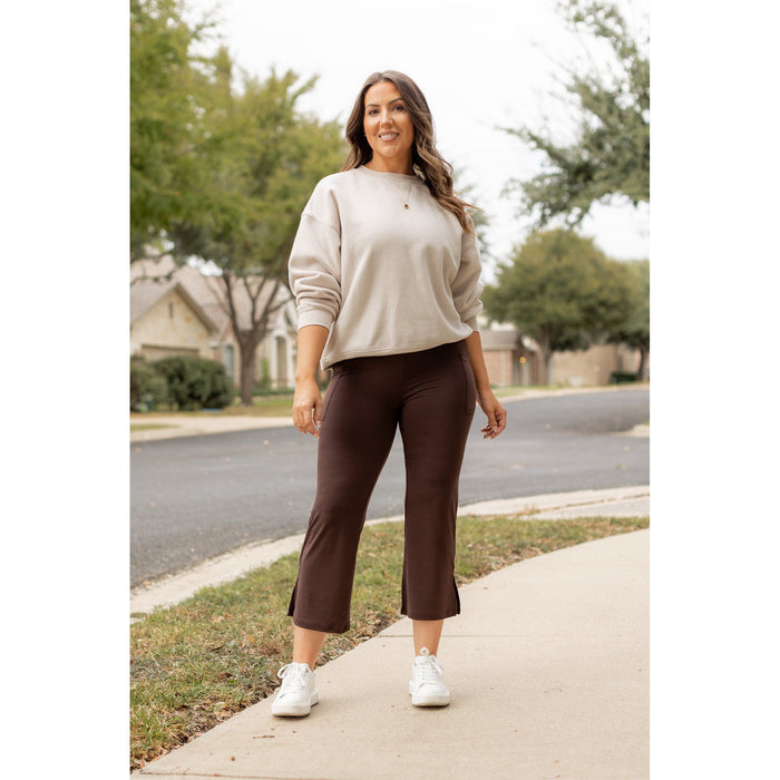 Ready to Ship  | The Whitney - Brown High Waisted Gaucho Pants ROUND 2 *