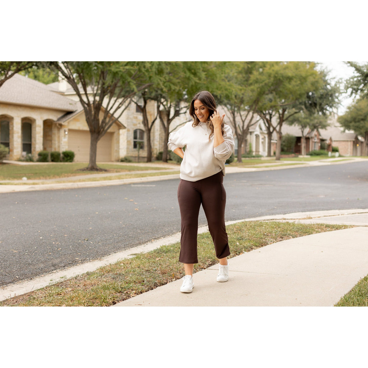 Ready to Ship  | The Whitney - Brown High Waisted Gaucho Pants ROUND 2 *