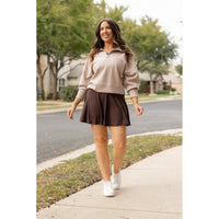 Ready to Ship | The Britt - Brown Skort*