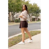 Ready to Ship | The Britt - Brown Skort*