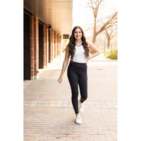 Julia Rose Sleek Pocket full length leggings with pockets high-waisted women’s leggings