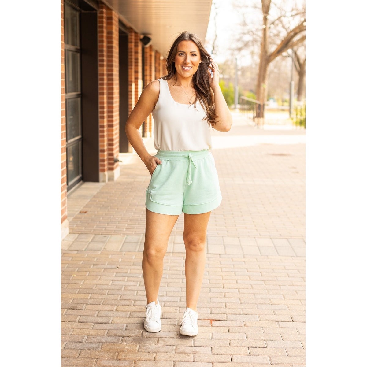 PreOrder | The Emelia Terry Cloth Shorts - Mint