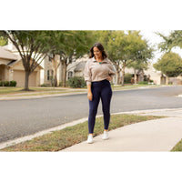 Ready to Ship | The Nadia - 2 PACK - NAVY Crossover Full Length Leggings with Pockets