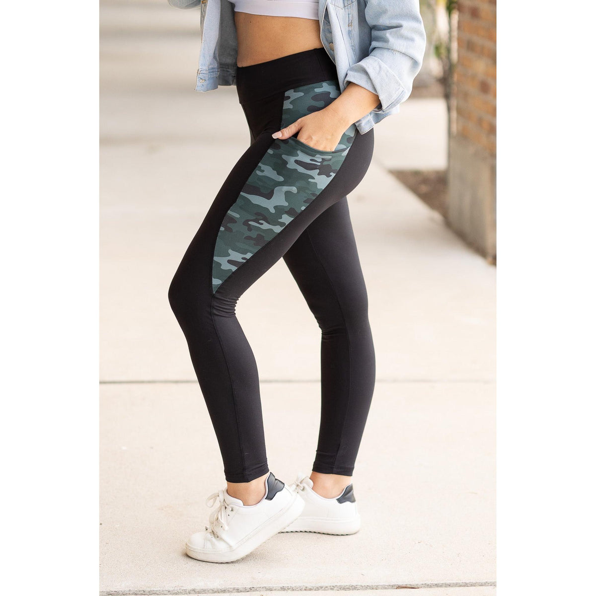 Ready to Ship | The Celeste - Camo Panel Leggings - 2 PACK