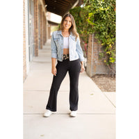 Ready to Ship | The Kristen - Leopard Fold Over Bootcut Leggings - 2 PACK