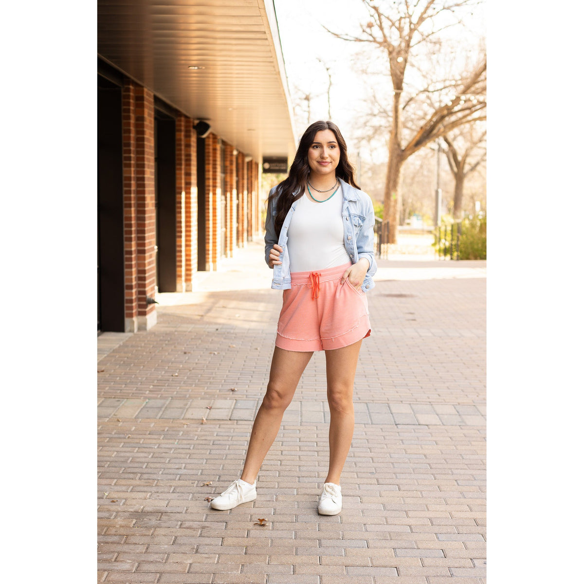 PreOrder | The Emelia Terry Cloth Shorts - Pastel Orange