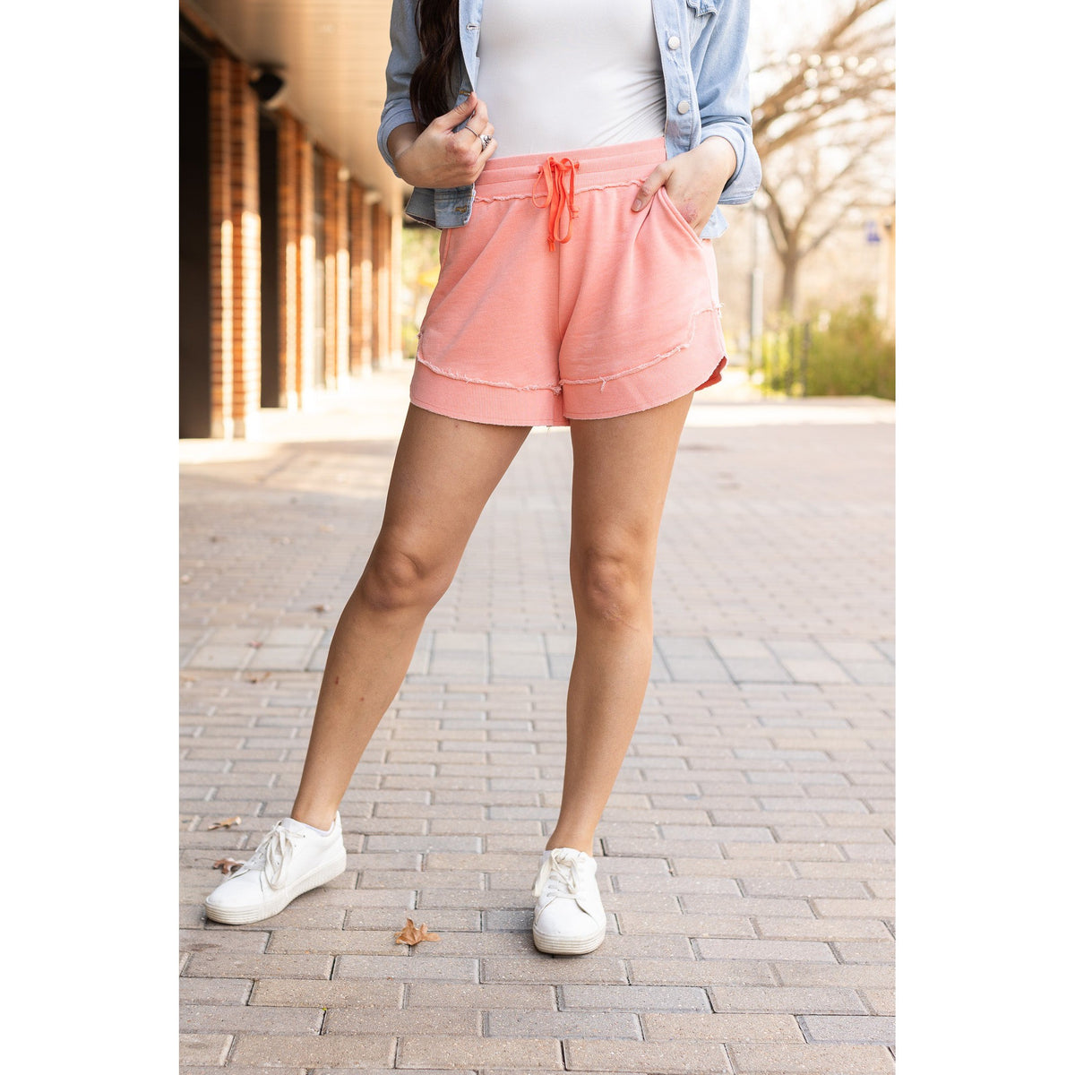 PreOrder | The Emelia Terry Cloth Shorts - Pastel Orange