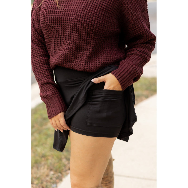 Ready to Ship | The Brielle Black Skort - Round 6*