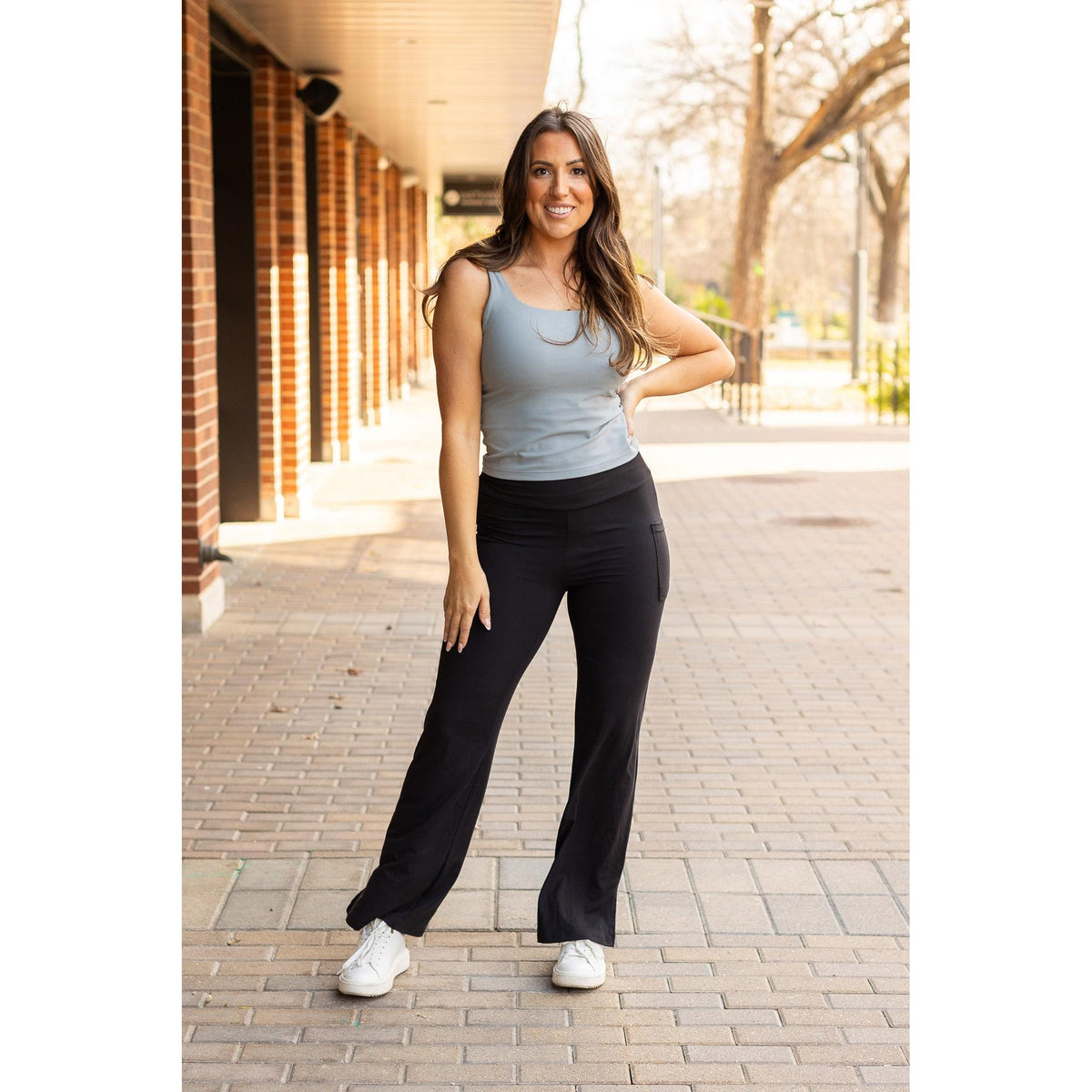 Ready to Ship   | The Rachel - 2 PACK - Relaxed Fit Black Leggings with Pockets