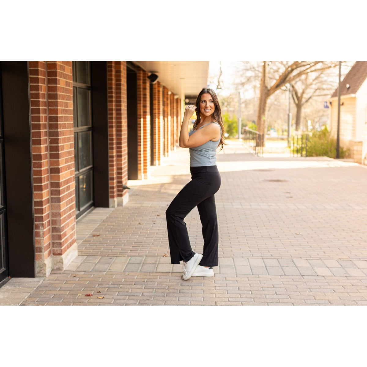 Ready to Ship   | The Rachel - 2 PACK - Relaxed Fit Black Leggings with Pockets