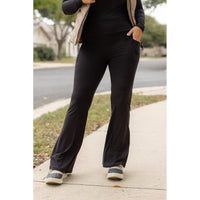 Ready to Ship | The Vanessa - 30” - Black Bootcut Leggings R3