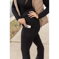 Ready to Ship | The Vanessa - 30” - Black Bootcut Leggings R3